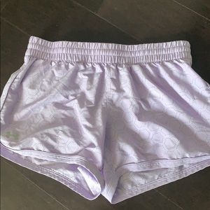 Purple running shorts